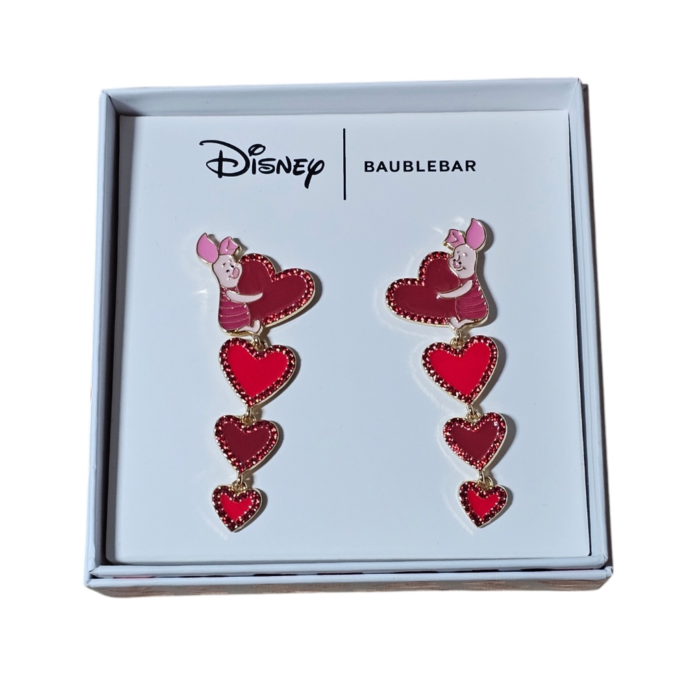 Viral Disney baublebar piglet valentines dangle earrings